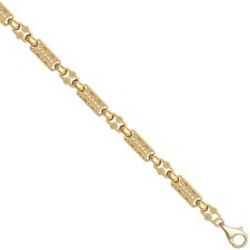 9ct Yellow Gold Micro Stars & Bars Bracelet | Imperial Time