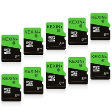 8GB Micro SD Card 10 Pack with SD Adapter microSDHC Memory Card UHS-I C10 Mic...