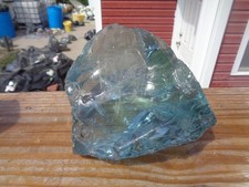 Glass Rock Slag Pretty Clear Ice Blue 3.14 lb...