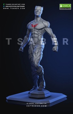 3D Druck 16K Tsaber3D Batman Beyond Statue unbemalt Fan Made Maßstab 1:6