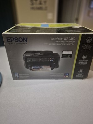 Epson WorkForce WF-2650 Wireless All-in-One Inkjet Printer.