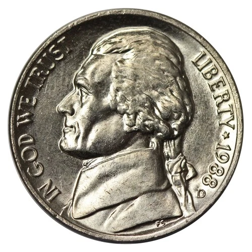 1988-D Jefferson Nickel — photo from the most recent tracked eBay sale