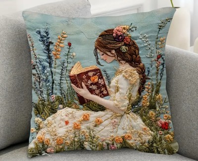 Superweicher Kissenbezug Blumenmädchen Nr. 4 45 cm x 45 cm