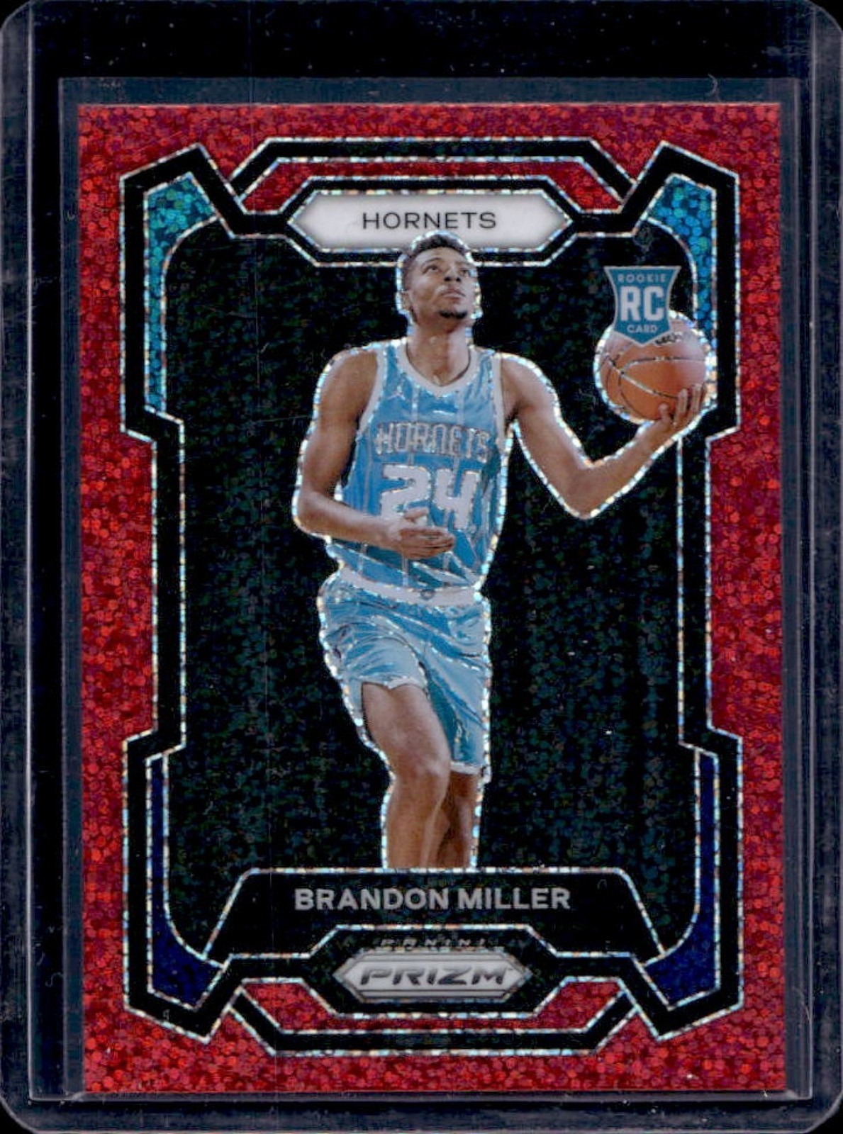 2023-24 Prizm Brandon Miller RC Prizm Red Sparkle #152 Hornets