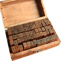 Alphabet Stempel Set 70 StüCk Buchstaben Zahlen Mit Aufbewahrungsbox Kunst