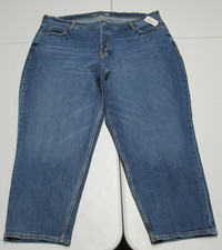 Old Navy Curvy High Rise Straight Button Fly Blue Jeans Womens Plus Size 24 NEW