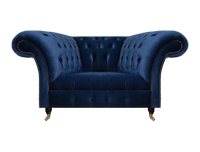 Luxus Blau Sessel Polstersitz PolstermöBel Wohnzimmer Neu Design Chesterfield