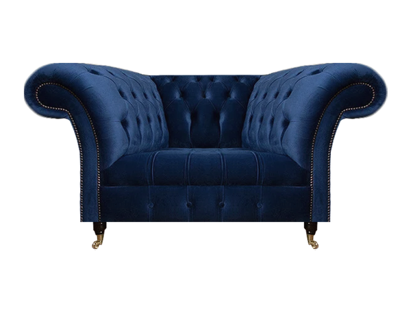 Luxus Blau Sessel Polstersitz PolstermöBel Wohnzimmer Neu Design Chesterfield-image