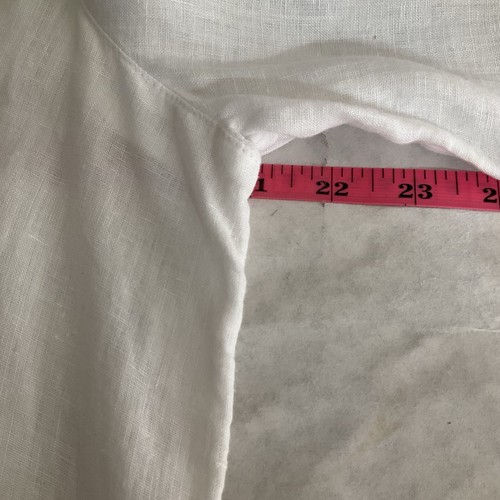TAHARI shirt Women Small 100% LINEN 3/4 Sleeve Side Pearl Buttons Boho Old Money - Picture 8 of 9