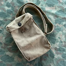 WWII US Army Thompson Magazine Bag Hoosier 1942 Original WW2 Field Gear