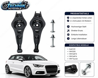 2x Hinten Unten Querlenker+Schrauben passend für Skoda Octavia II 1Z3 04-13 DE