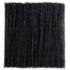 Caydo 200 Pieces Glitter Black Pipe Cleaners,Thick Fluffy Chenille Stems, Pip...