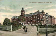 St. Louis, Missouri MO Anthony's Hospital 1909 Antique Original Vintage Postcard