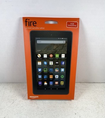 Amazon Fire Tablet 5th Gen 16GB Tangerine 7  Screen Wi-Fi New *Package Has Wear*