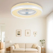 24 in Ceiling Fans with Lights Indoor Outdoor Ceiling Fan w remote control white