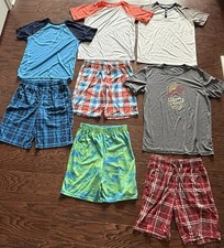 Boys 8 Pc Set Lot of Boys Pajama Shorts Shirts