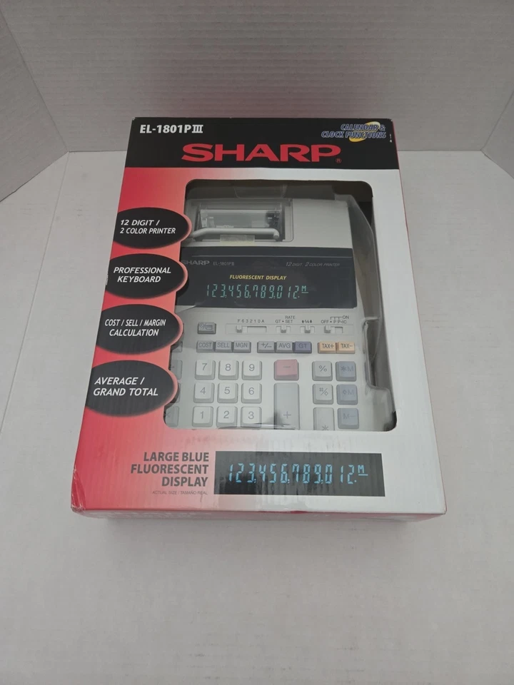 Sharp EL-1801V Printing Calculator - New In Box! - Image 3 of 4