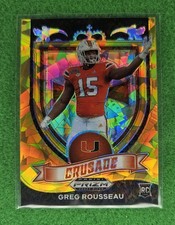 2021 Panini Prizm Draft Picks - Crusade Greg Rousseau #179 Gold Ice Prizm (RC)