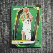 2024-25 Panini Prizm Cody Williams #232 Green Prizm Rookie Utah Jazz NBA