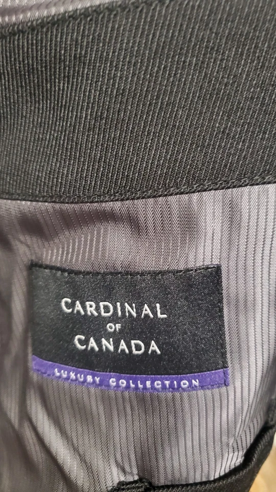 Cardinal of Canada Loro Piana Wool Coat Jacket Men's 42S Black Storm System NEW - Image 4 of 4