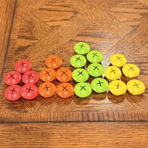 Lovevery Mosaic Button Board Replacement Parts Green Red Yellow Orange Lot Of 22