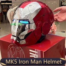 Iron man Mk5 1:1 Electric Helmet Jarvis Wearable Voice Control Halloween Cosplay