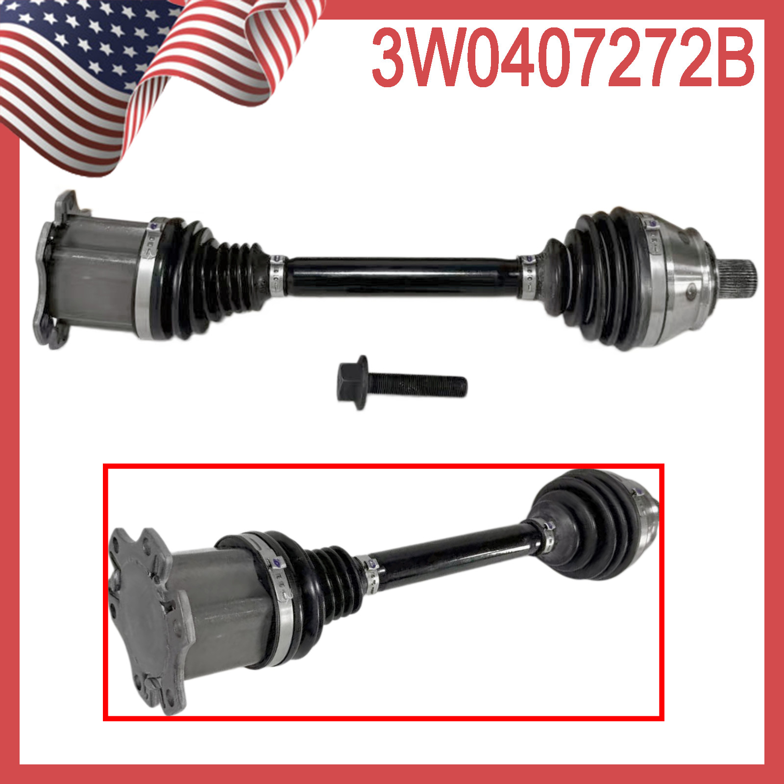 1Pcs Front Right CV Axle Shaft Fit For Bentley Continental GT GTC Flying Spur
