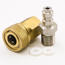 Universal 1/8 NPT female connector and 8mm quick disconnect plug adapter for ...