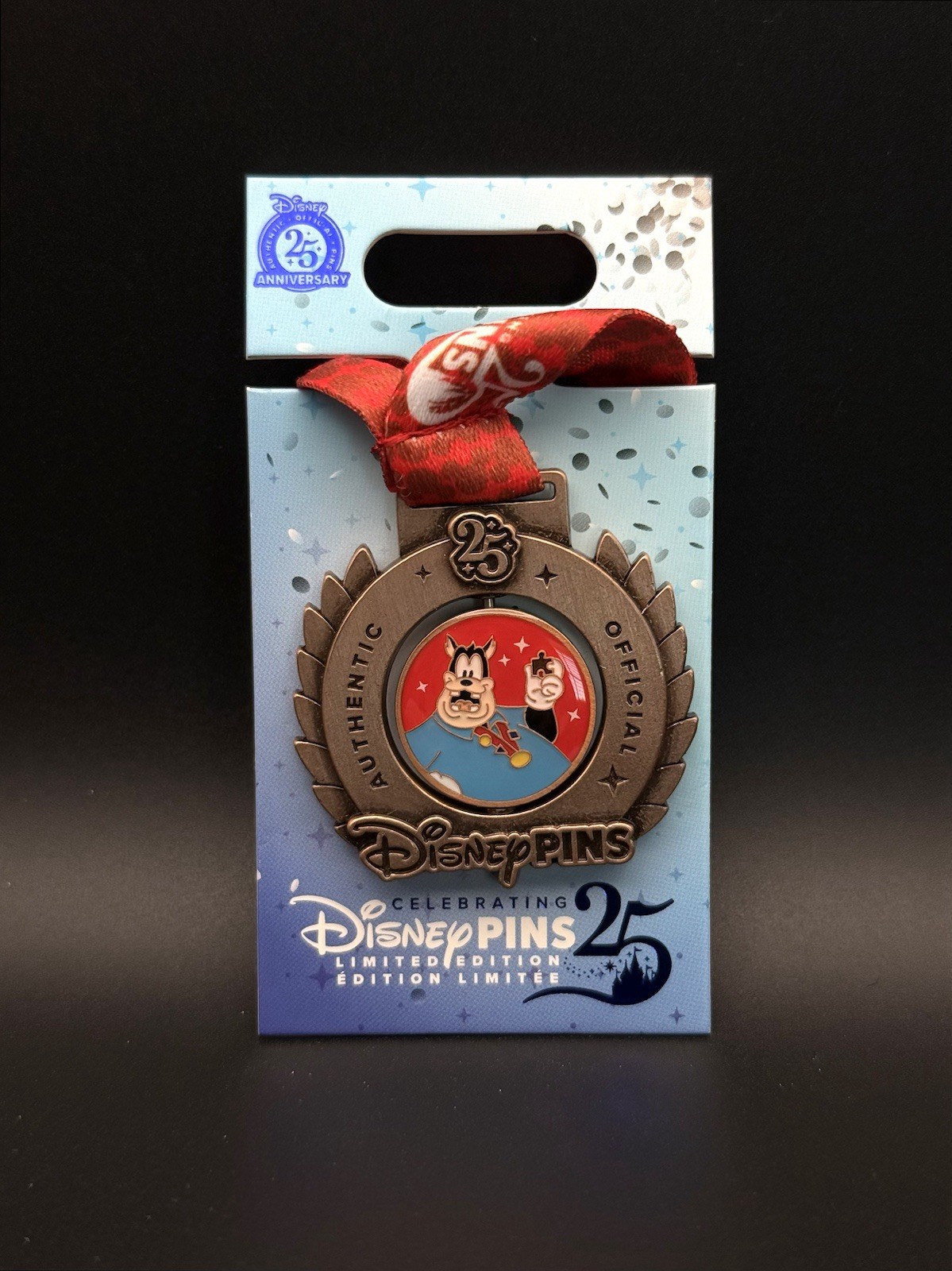 Disney Celebrating 25 Years Of Pin Trading Pete Medal Pin LE 4000 New