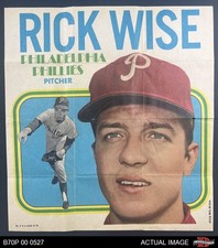 1970 Topps Baseball Posters #8 Rick Wise    Phillies 4 - VG/EX