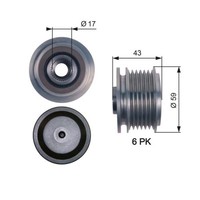 Generatorfreilauf Gates OAP7112 Drivealign™ FüR Ford Mazda Volvo