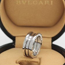 Anello Bulgari B - Zero 1 - 3 fasce in oro bianco 18 kt - misura 62 con scatola Bulgari