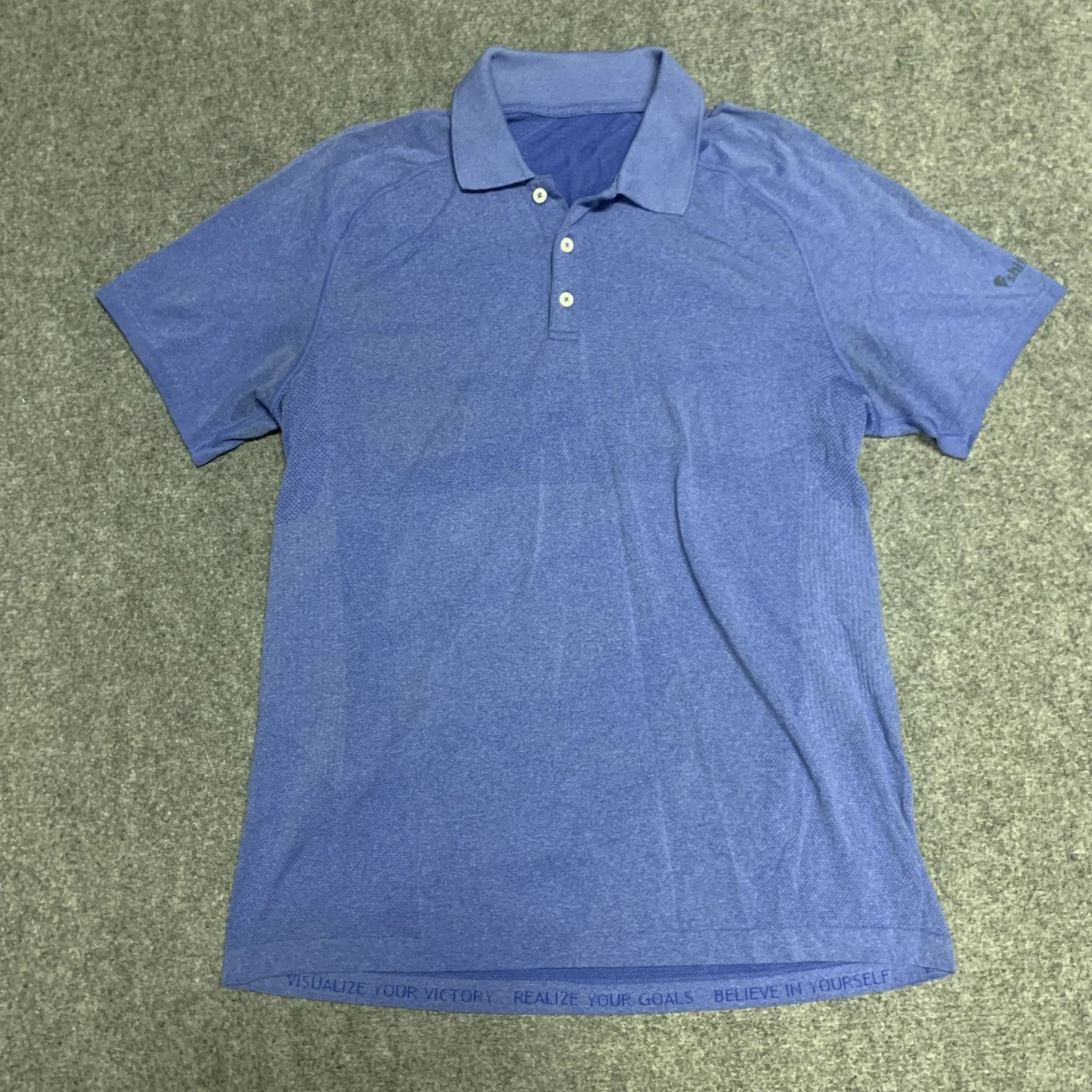 Lululemon Performance Polo Shirt Mens Size Large Sz L Short Sleeve Poly Blend