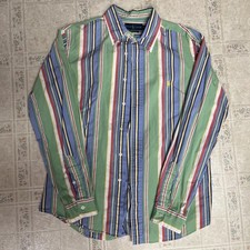 Ralph Lauren Custom Fit Vintage Button Up Striped Shirt Size Large