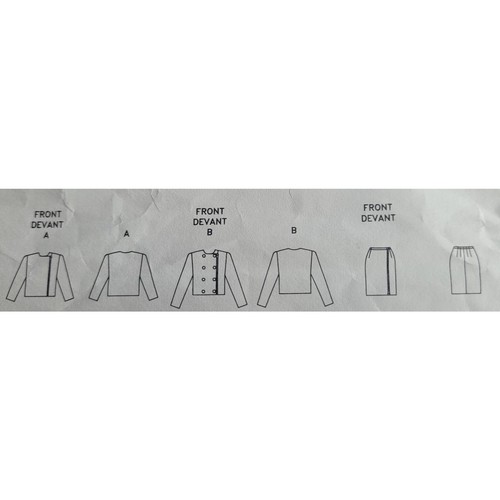 Vogue American Designer Sewing Pattern Klein Double-Breasted Jacket & Skirt 2829 - Picture 4 of 6
