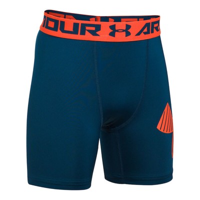 Under Armour UA HeatGear Kinder dunkelblau Sport Training Jungen Mid Shorts YS