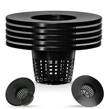 (5 Pack) 6 Inch Wide Mesh Lip Bucket Basket Lid | 5 Gallon Bucket Lids for DW...