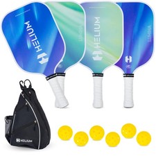 Helium Pro Carbon Fiber Pickleball Paddles USAPA Certified HighSpin Texture...