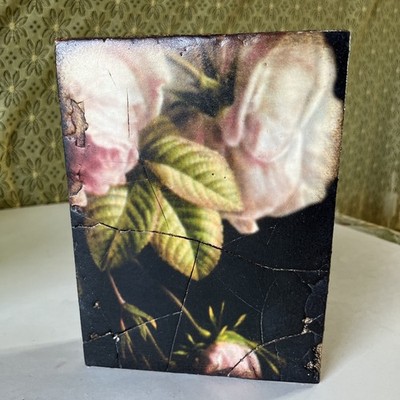 Sid Dickens TWIN BLOSSOM T-113 Retired Memory Block Tile Art Wall Flowers