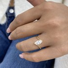 0.9ct Marquise Anniversary Ring Yellow Gold 14K Labcreated Diamond F/VS — photo 8