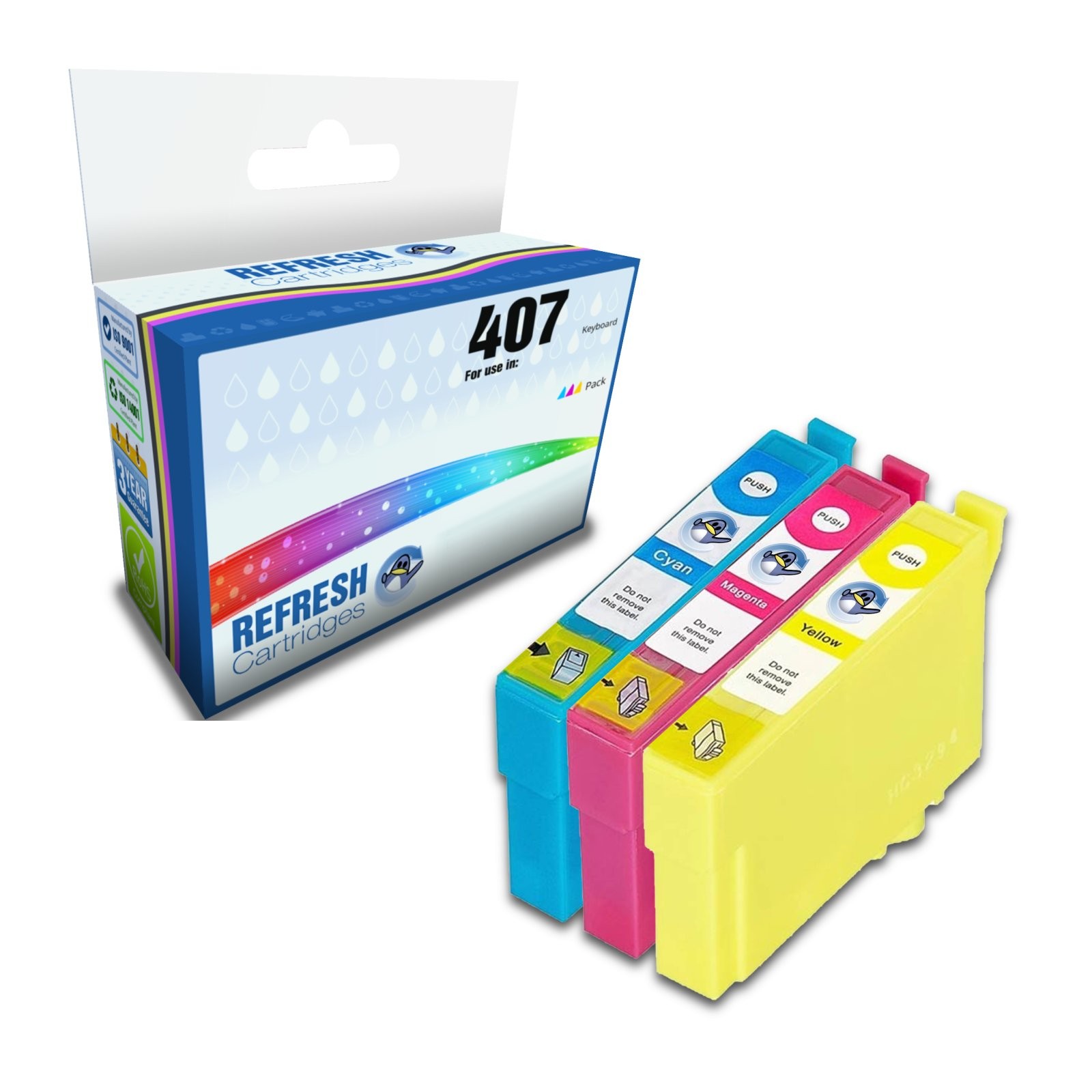 Refresh Cartridges Value Pack 407 Ink Compatible With Epson Printers