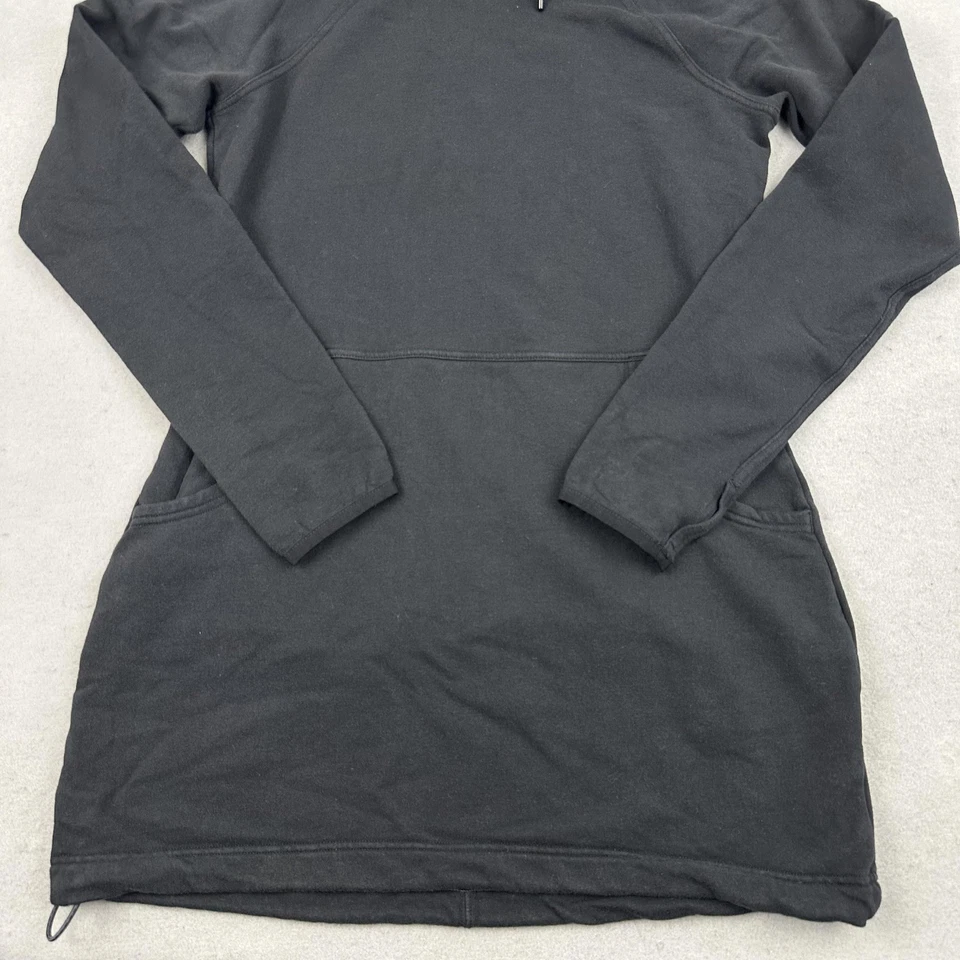 The North Face Dress Womens Small Black Fleece Hoodie Sweatshirt Longline Tunic - Image 3 of 4