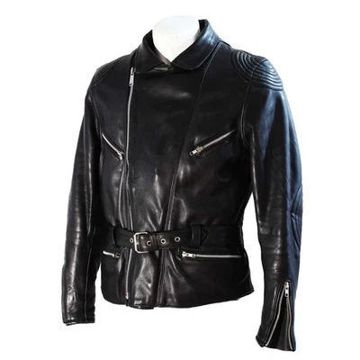 Vintage LOUIS Lederjacke Biker Jacke Herren Gr. 52 L Echtleder Top Zustand - Bild 1 von 4