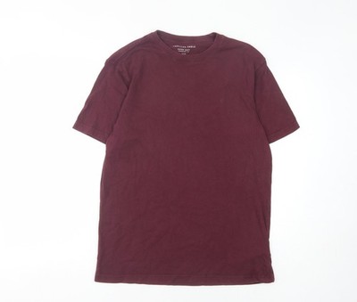 Rotes T-Shirt Herren UK Größe S American Eagle