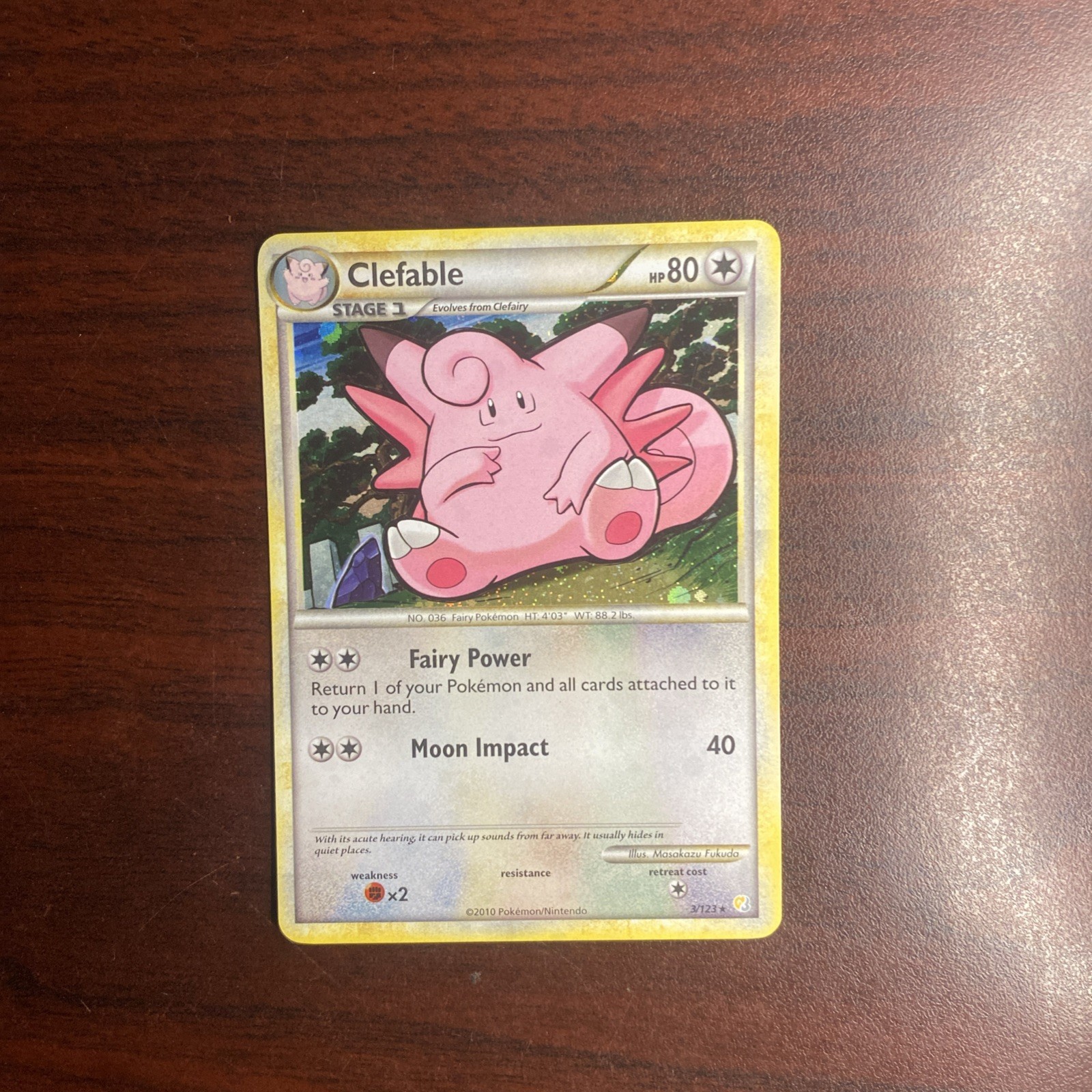 Clefable 3/123 Heartgold & Soulsilver Holo