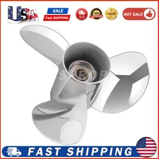 11 3/4x13 Stainless Steel Boat Propeller for Suzuki Outboard Engines 35-65HP 13T