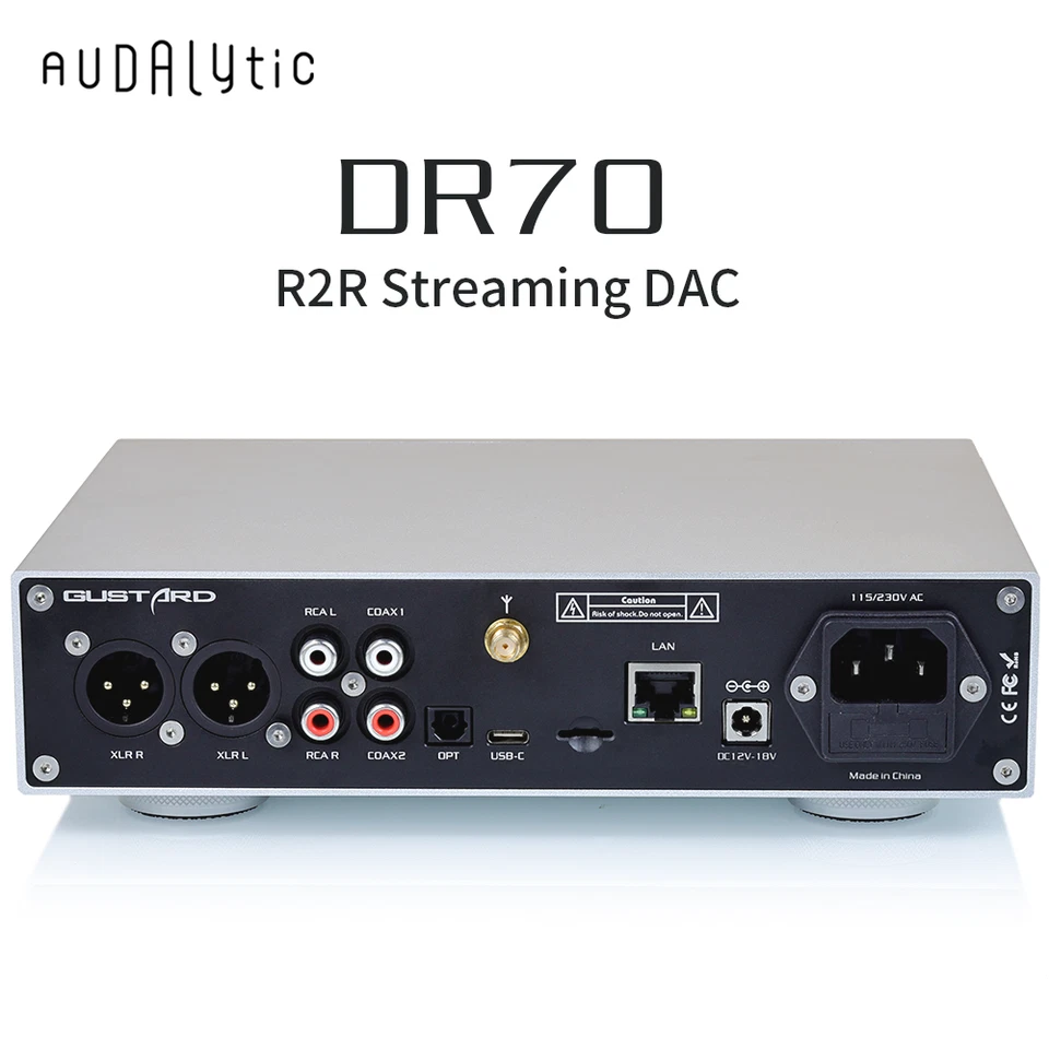GUSTARD AUDALYTIC DR70 R2R Streaming di rete DAC DSD512 PCM768 Bluetooth 5.0 DAC - Immagine 3 di 4