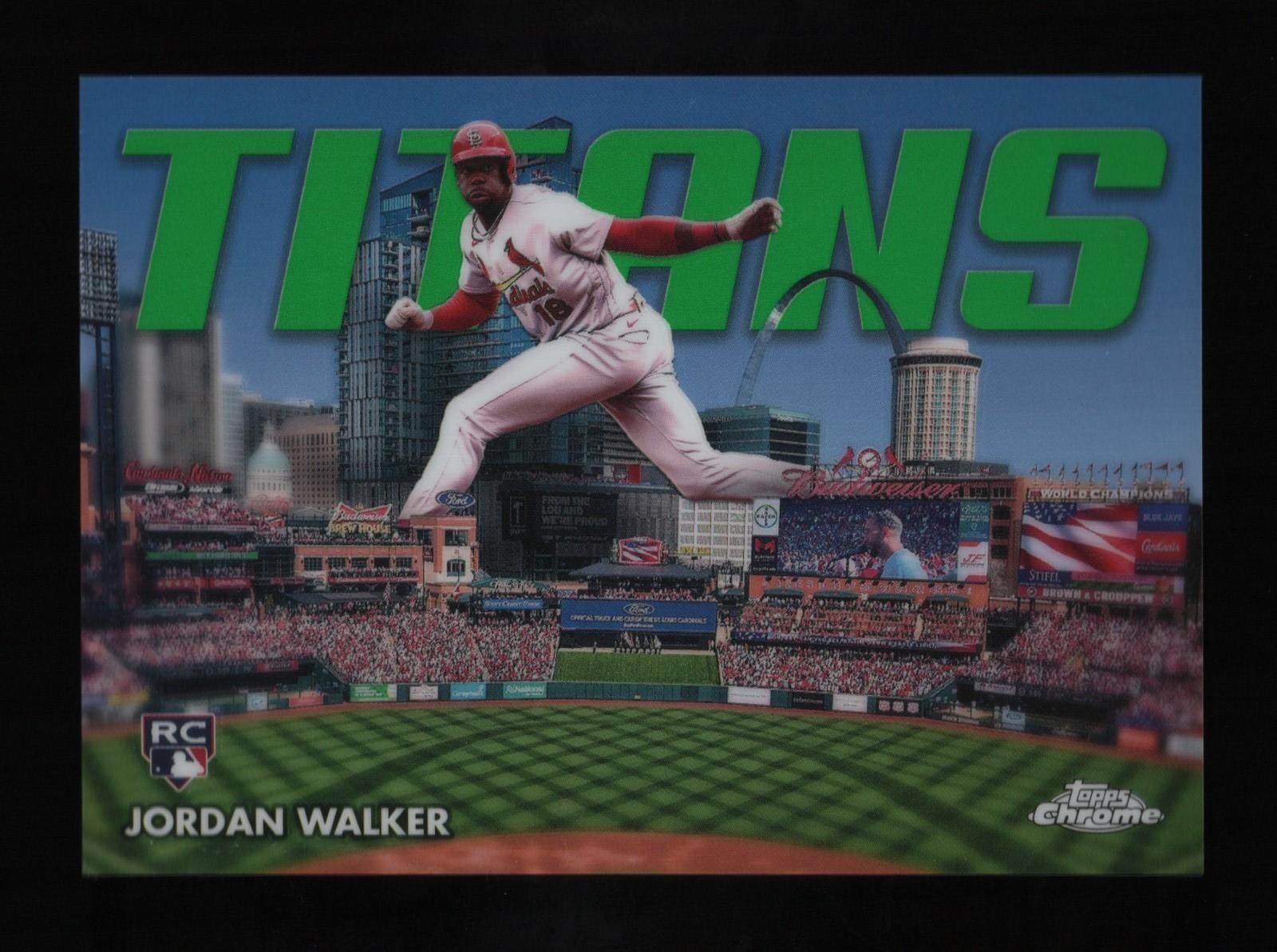 Jordan Walker 2023 Topps Chrome Update ROOKIE #/99 GREEN TITANS RC SP