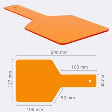 Protector de ojos de placa protectora dental naranja de mano protector de luz de curado de 2 piezas