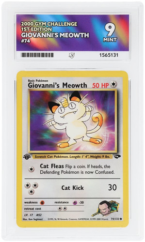 Giovanni's Meowth (1st Edition) graded ACE 9 for sale on eBay